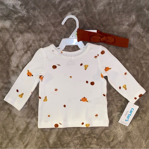 NWT Carter’s Baby Girl 3-piece Fall Dress Outfit - Picture 5 of 8